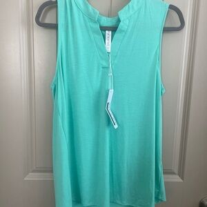 Elegant Sleeveless Aqua Tank Top